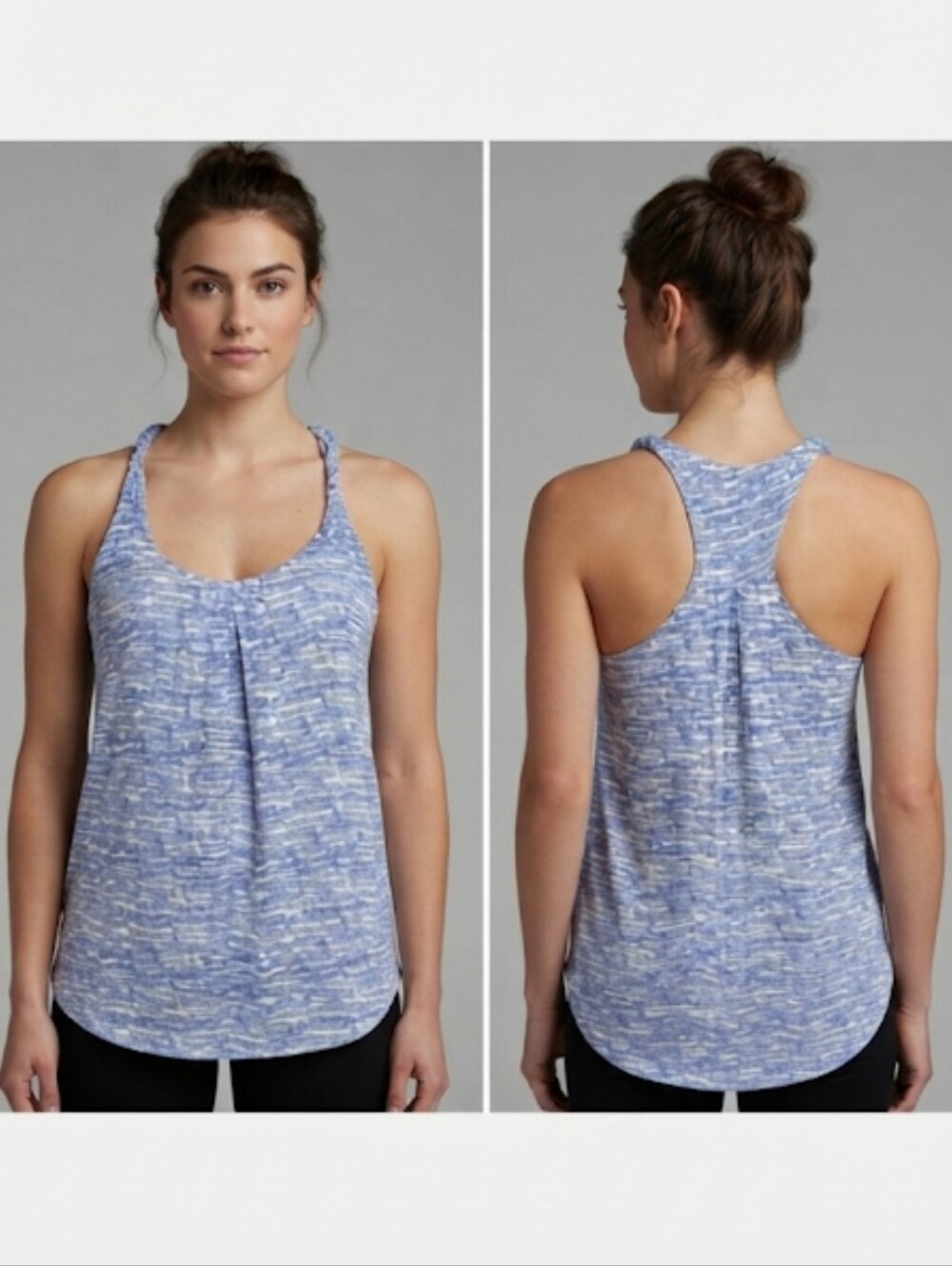 Converse One ☆ Star Blue/White Racer Back Tank With Twisted Straps Size Small